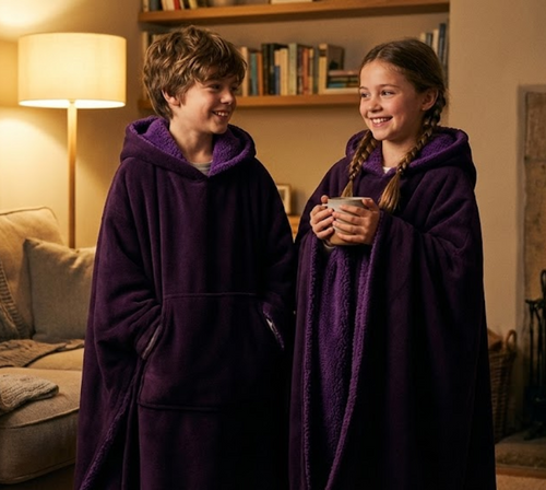 Çocuk Kapüşonlu Battaniye Hoodie (Unisex,Ultra Yumuşak) (5-13 Yaş)