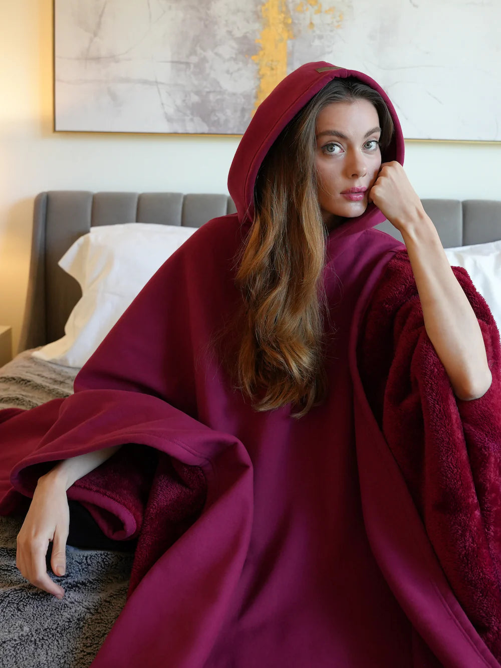 Kapüşonlu Battaniye Hoodie (Unisex,Ultra Yumuşak)